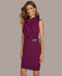 ფოტო #4 პროდუქტის Women's Mock-Neck Shift Dress