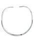 Фото #1 товара Bling Jewelry basic Simple Thin Flat Choker Slider Open Collar Contoured Statement Necklace For Women .925 Silver Sterling 4MM
