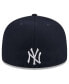 Men's Navy New York Yankees Game Day Overlap 59FIFTY Fitted Hat Синий, 7 - фото #3