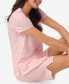 ფოტო #4 პროდუქტის Women's Cap Sleeve Bermuda PJ Set