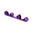 Фото #2 товара Утяжелитель для ног с 4 манжетами фиолетовый BONDAGE PLAY SPREADER BAR 39 см