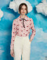 Фото #1 товара Sister Jane tie front cowgirl print shirt in pink