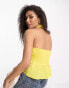 French Connection halterneck top in yellow