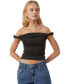 ფოტო #1 პროდუქტის Women’s Phoebe Twist Short Sleeve Top