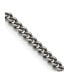 Фото #3 товара Chisel stainless Steel Antiqued 4mm Round Curb Chain Necklace