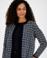 Women's Tweed Open-Front Cardigan