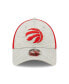 Фото #3 товара Men's Gray, Red Toronto Raptors Active 9FORTY Snapback Hat