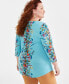 ფოტო #2 პროდუქტის Plus Size Floral-Print Scoop-Neck Top, Created for Macy's