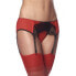 Фото #1 товара garter Belt with Thong and Stockings Black and Red