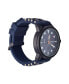 ფოტო #3 პროდუქტის Men's Navy Silicone Strap Watch 48mm