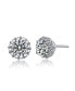 ფოტო #1 პროდუქტის Sterling Silver Cubic Zirconia Round Stud Style Earrings