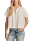 ფოტო #1 პროდუქტის Women's Cotton Pleated Cropped Shirt