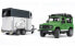 Фото #4 товара Внедорожник Bruder Land Rover Defender с прицепом-коневозкой и лошадью 02-592 1:16 61 см