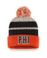 Фото #1 товара Men's Orange Philadelphia Flyers True Classics Cuffed Knit Hat with Pom