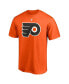 Фото #3 товара Men's Dave Schultz Orange Philadelphia Flyers Authentic Stack Retired Player Nickname and Number T-shirt