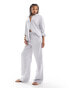 Фото #1 товара Cotton On drawstring straight leg trousers in linen