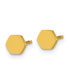 ფოტო #3 პროდუქტის Stainless Steel Polished Yellow IP-plated Hexagon Earrings