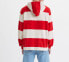 Levi’s Rugby Hoodie Sweatshirt Men’s Size M Relaxed Stripe red white Gold tab