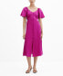 Фото #1 товара Women's Buttoned Linen-Blend Dress