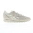 Фото #1 товара Reebok Classic Leather Womens Beige Leather Lace Up Lifestyle Sneakers Shoes