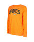 ფოტო #3 პროდუქტის Women's Navy, Orange Denver Broncos Raglan Long Sleeve T-shirt and Shorts Lounge Set