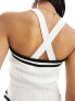 Фото #7 товара Miss Selfridge varsity knitted vest top