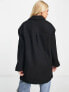 Фото #5 товара Pimkie oversized wool mix coat in black