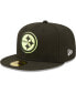 Фото #5 товара Men's Black Pittsburgh Steelers Super Bowl Xl Summer Pop 59Fifty Fitted Hat