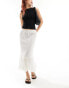 Фото #1 товара Weekday Pixi tiered semi sheer midaxi skirt in white