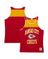 Фото #1 товара Men's Red, Gold Kansas City Chiefs Heritage Colorblock Tank Top