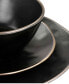 Textured, Uneven Dimpled Design Emilio 16 Piece Stoneware Dinnerware Set, Service for 4