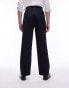 Фото #3 товара Topman premium wool rich tux suit trousers in navy