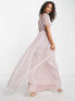 Фото #2 товара Anaya Bridesmaid puff sleeve maxi dress in muted blush