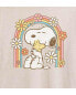 Hybrid Apparel Trendy Juniors Peanuts Floral Graphic Oversized Tee