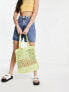 Фото #1 товара Сумка Monki - Crochet Tote in Lime Green