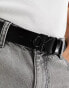 Calvin Klein Jeans mono plaque 35mm leather belt in black