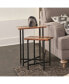 Фото #11 товара Rivers Edge Acacia Wood and Acrylic Nesting End Tables Set