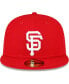 ფოტო #3 პროდუქტის Men's Red San Francisco Giants Sidepatch 59FIFTY Fitted Hat