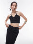 Фото #1 товара Topshop co-ord tie detail ruched front top in black