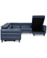 Фото #16 товара Silvanah 6-Pc. Leather Sectional with Storage Chaise and 2 Power Recliners and Console, Created for Macy's