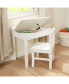 Melissa & Doug Wooden Child's Lift-Top Desk & Chair - White