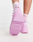 Фото #8 товара Kickers Kick platform boots in pink holographic patent