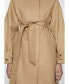 Фото #3 товара Women's Belted Cotton Trench Coat