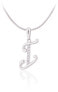 Silver pendant with crystals "I" SVLP0364XH2BI0I