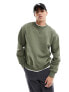 ASOS DESIGN heavyweight oversized sweatshirt in washed khaki