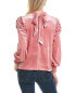 Фото #2 товара Colette Rose Velvet Blouse Women's Pink S