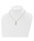 ფოტო #2 პროდუქტის Polished Yellow IP-plated Bar Dangle on a Cable Chain Necklace