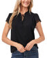 Фото #1 товара Women's Tie-Neck Flutter-Sleeve Short Sleeve Blouse