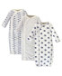 ფოტო #1 პროდუქტის Baby Girl Organic Kimono Gown 3-Pack