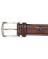 Фото #2 товара Men's Inlay Logo Signature Double Stitch Leather Belt